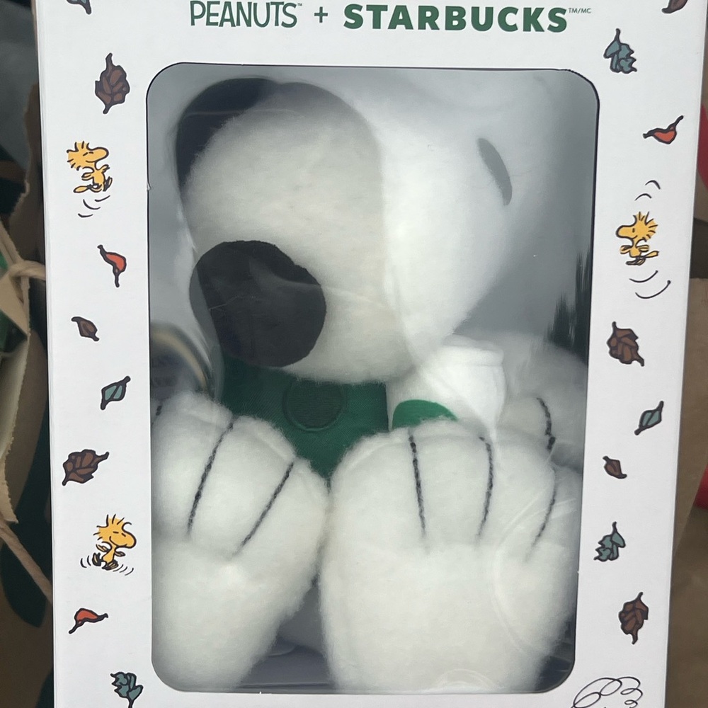 Starbucks Peanuts Snoopy Plush - White and Green
